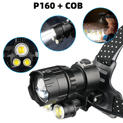 Waterproof Camping Working LED4500 Lumen USB Rechargeable Headlamp Mobile Power Supply