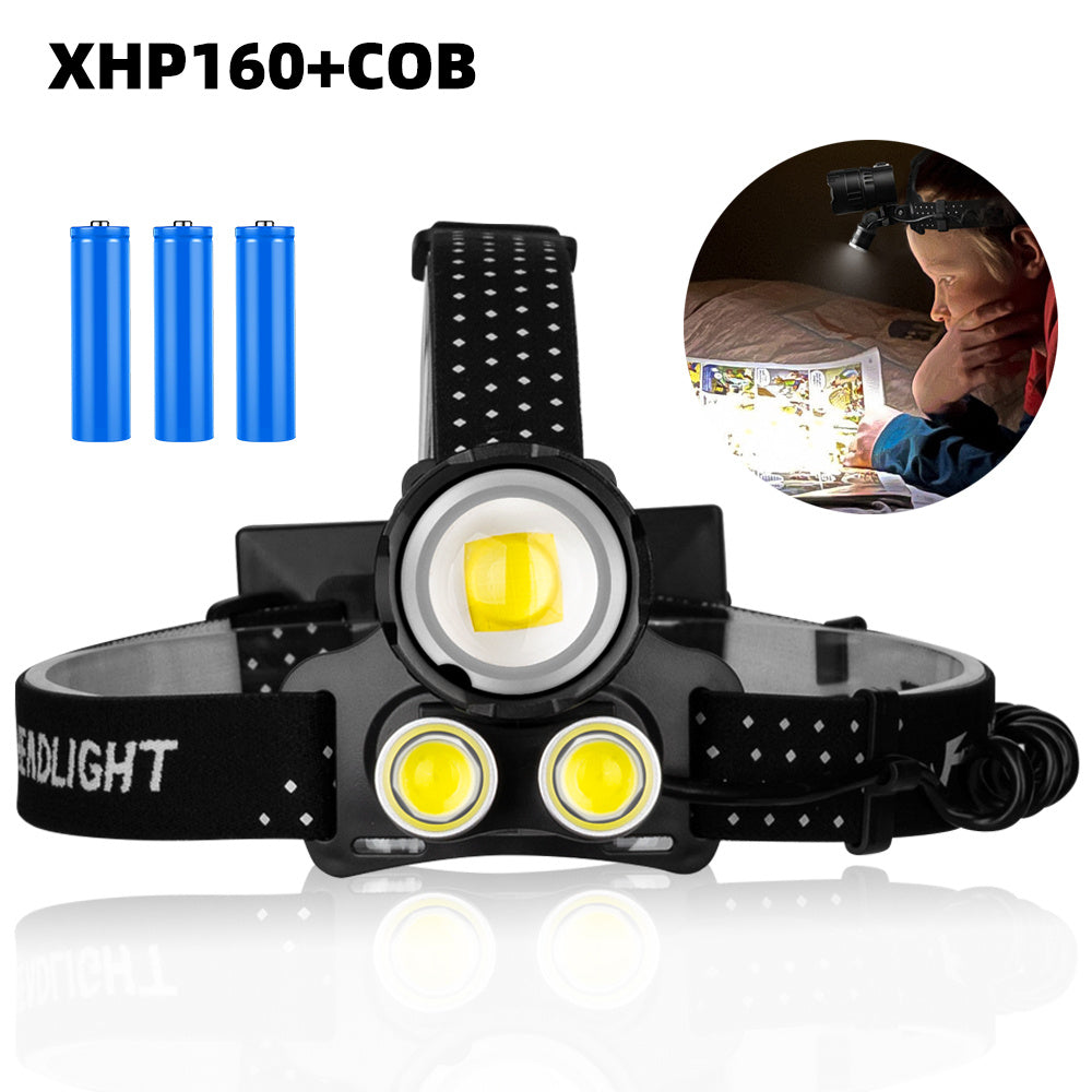 Waterproof Camping Working LED4500 Lumen USB Rechargeable Headlamp Mobile Power Supply