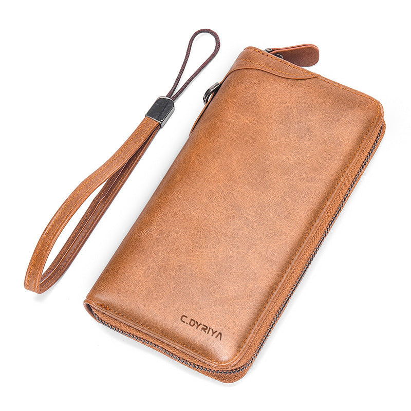 Simple Business Wallet Multifunctional Card Holder Men's Wallet Long Zip Wallet