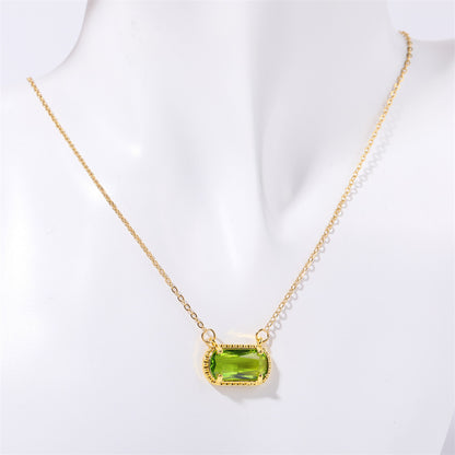 Twelve Birthstone Color Zircon Necklace