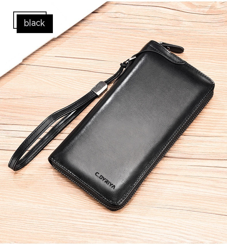 Simple Business Wallet Multifunctional Card Holder Men's Wallet Long Zip Wallet