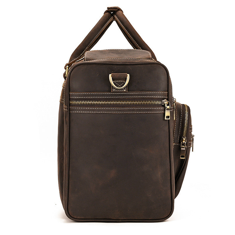 Large Capacity Retro Crazy Horse Leather Travel Bag