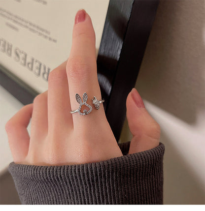 Asymmetric Carrot Rabbit Ring For Women