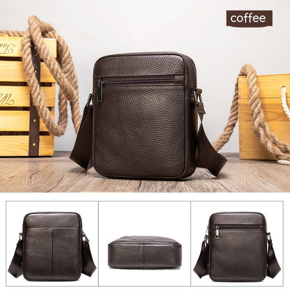 Business Men's Leather Small Shoulder Bag