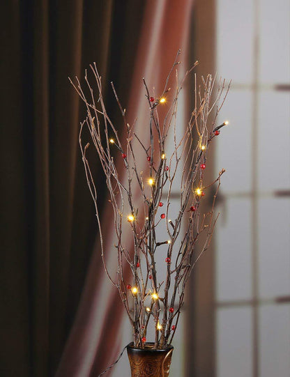 Led Strings Of Decorative Lights Illuminate The Night