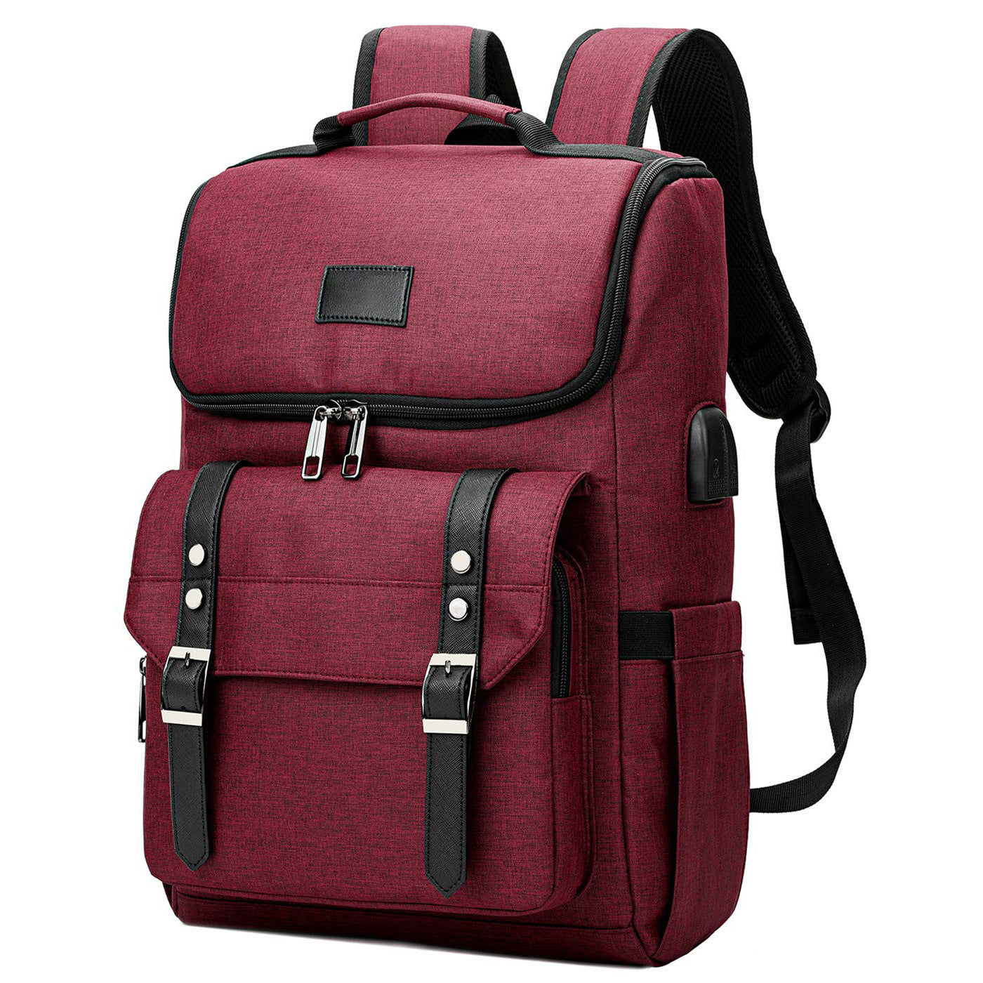 Men's Backpack Retro Travel Bag USB