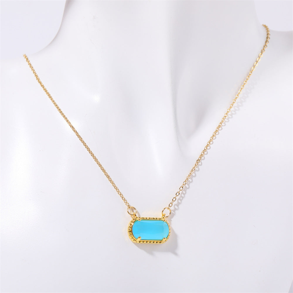 Twelve Birthstone Color Zircon Necklace