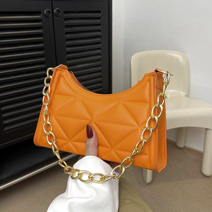 Diamond Retro Textured Bag Women's Chain