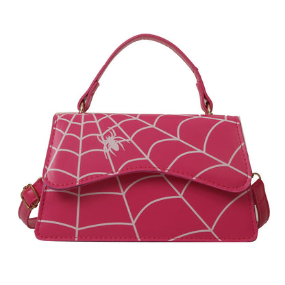 Shoulder Messenger Bag Fashion Spider Web Printing