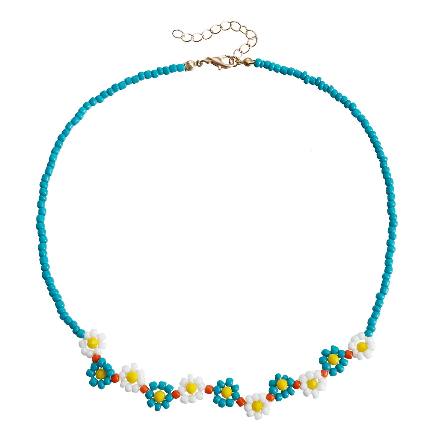 Literary Retro Fashion Color Handmade Beaded Necklace