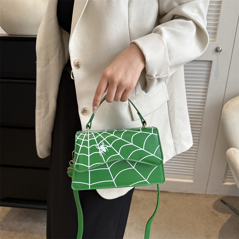 Shoulder Messenger Bag Fashion Spider Web Printing