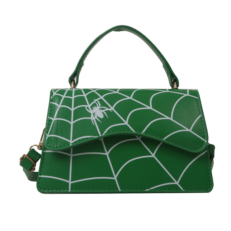 Shoulder Messenger Bag Fashion Spider Web Printing