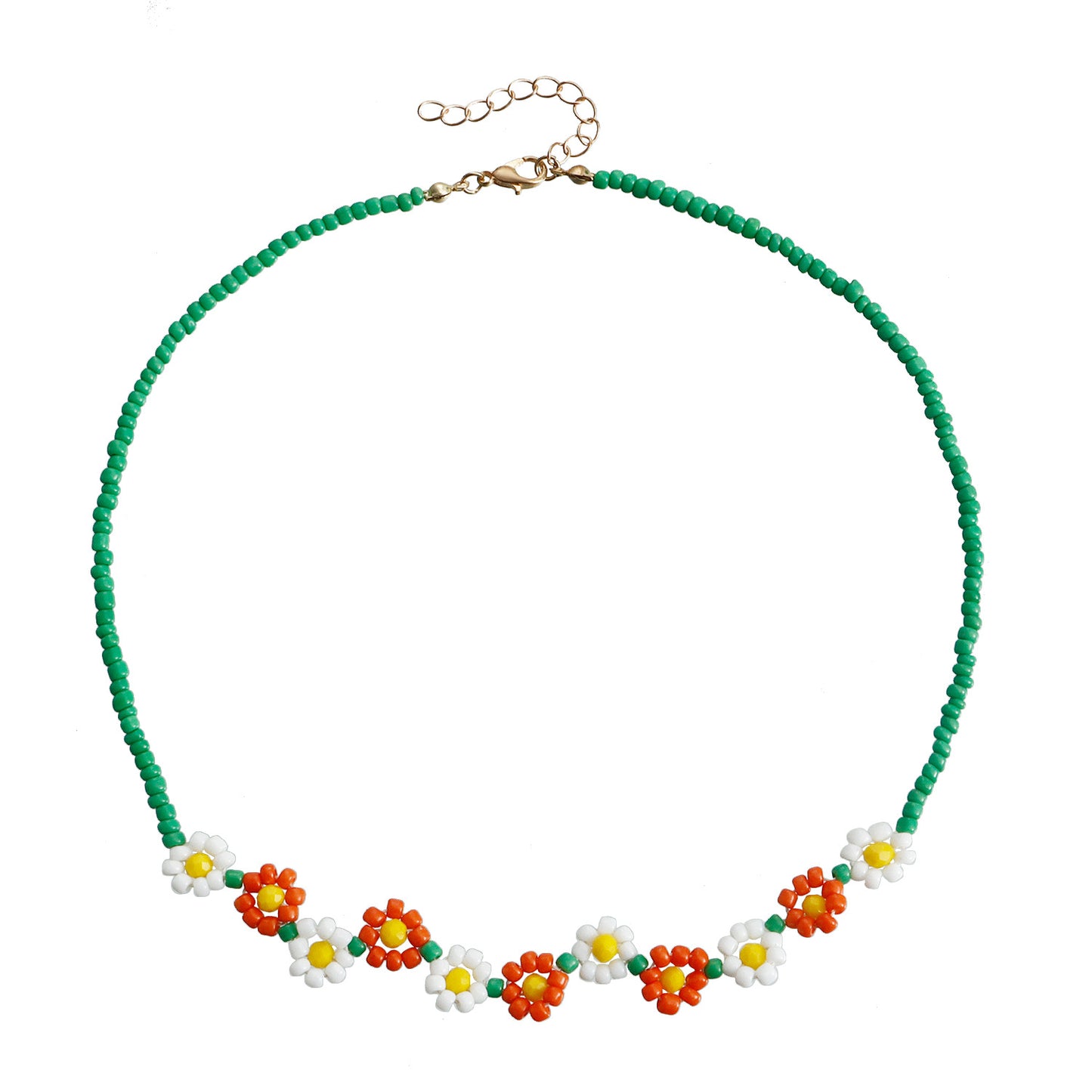 Literary Retro Fashion Color Handmade Beaded Necklace