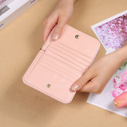 Fashion Plaid Embroidered Card Holder Mini Ladies