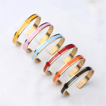 Fashion Colorful Electroplated Stainless Steel Bracelet