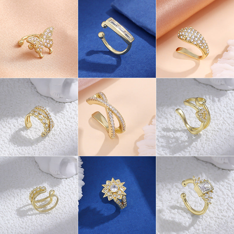 Micro-inlaid Full Diamond Super Non-pierced Ear Bone Clip