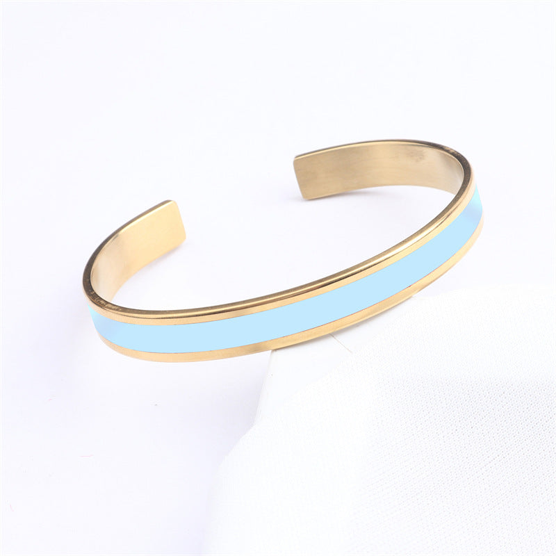 Fashion Colorful Electroplated Stainless Steel Bracelet