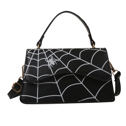 Shoulder Messenger Bag Fashion Spider Web Printing