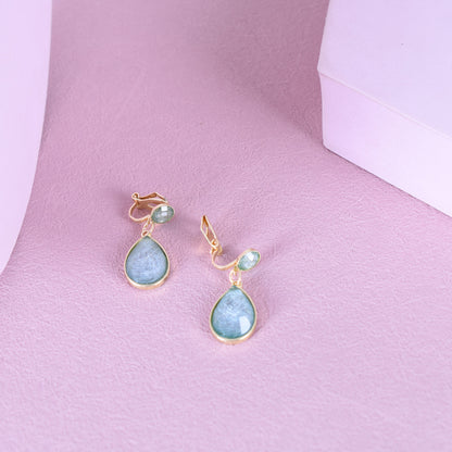 French Retro Drop-shaped Eardrops Resin Hong Kong Style Earrings