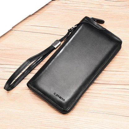 Simple Business Wallet Multifunctional Card Holder Men's Wallet Long Zip Wallet