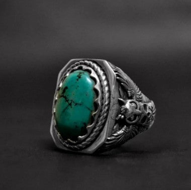 Emerald Single Men's Anti-fatigue Ring