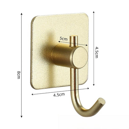 Nail-free Stainless Steel Single Hook Alumimum Hook Towel Self-adhesive Hook Single Hook