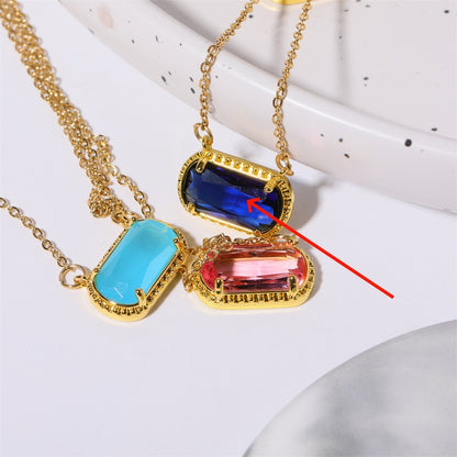 Twelve Birthstone Color Zircon Necklace