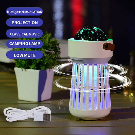 2 In 1 Electric Mosquito Killer Lamp Star Ceiling Projection Kill Mosquitoes For Outdoor And Indoor