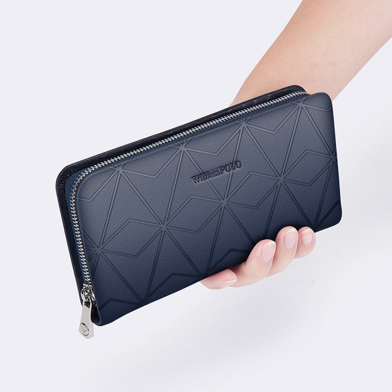 Men's Long Clutch Polyester Wallet