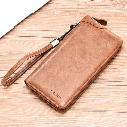 Simple Business Wallet Multifunctional Card Holder Men's Wallet Long Zip Wallet